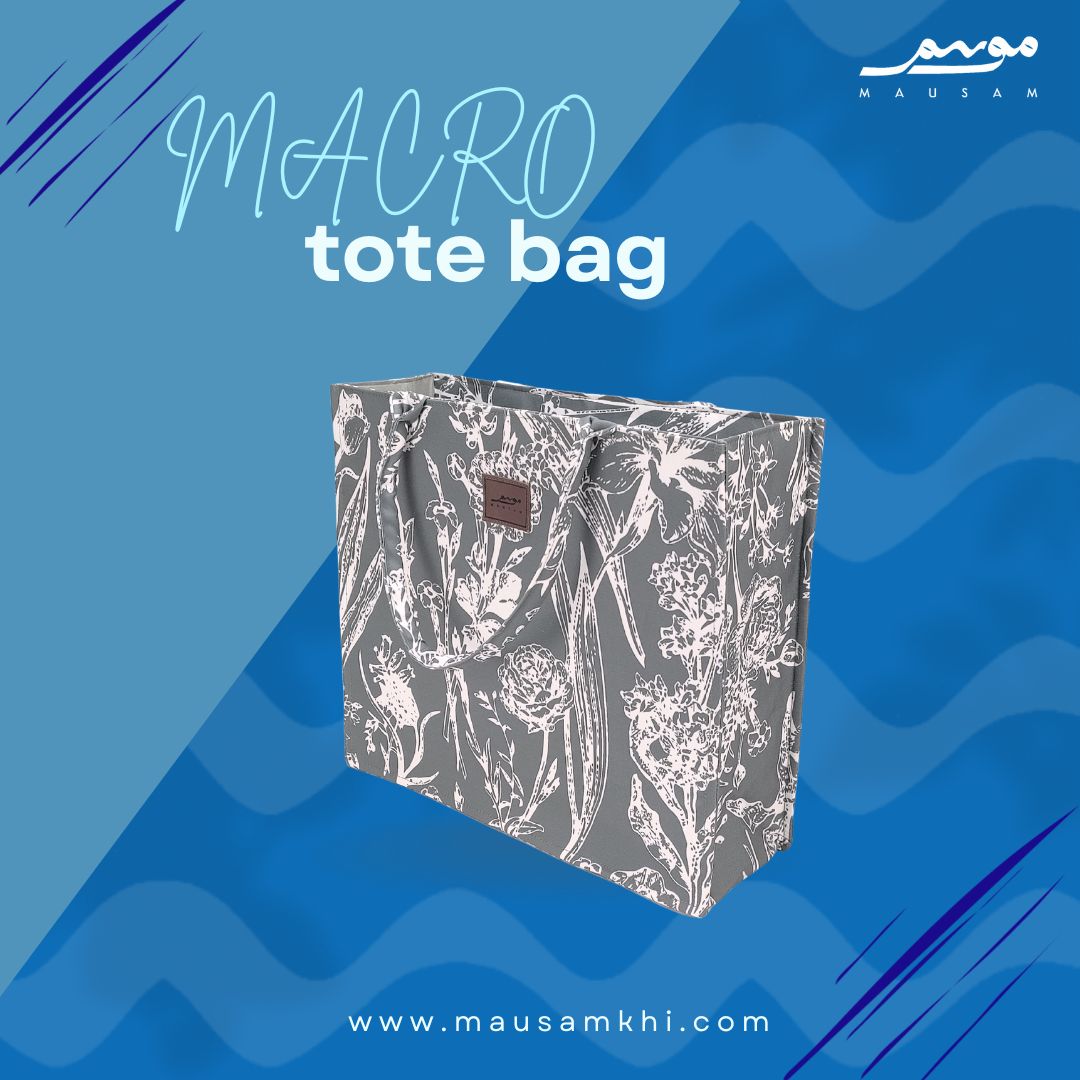 INKED MONO FLORAL (LARGE TOTE BAG)