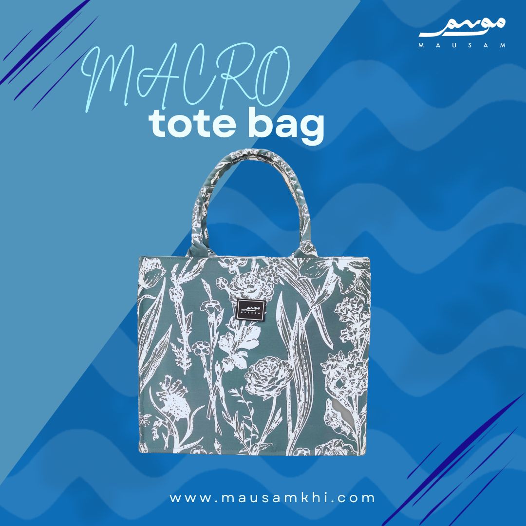INKED MONO FLORAL (LARGE TOTE BAG)