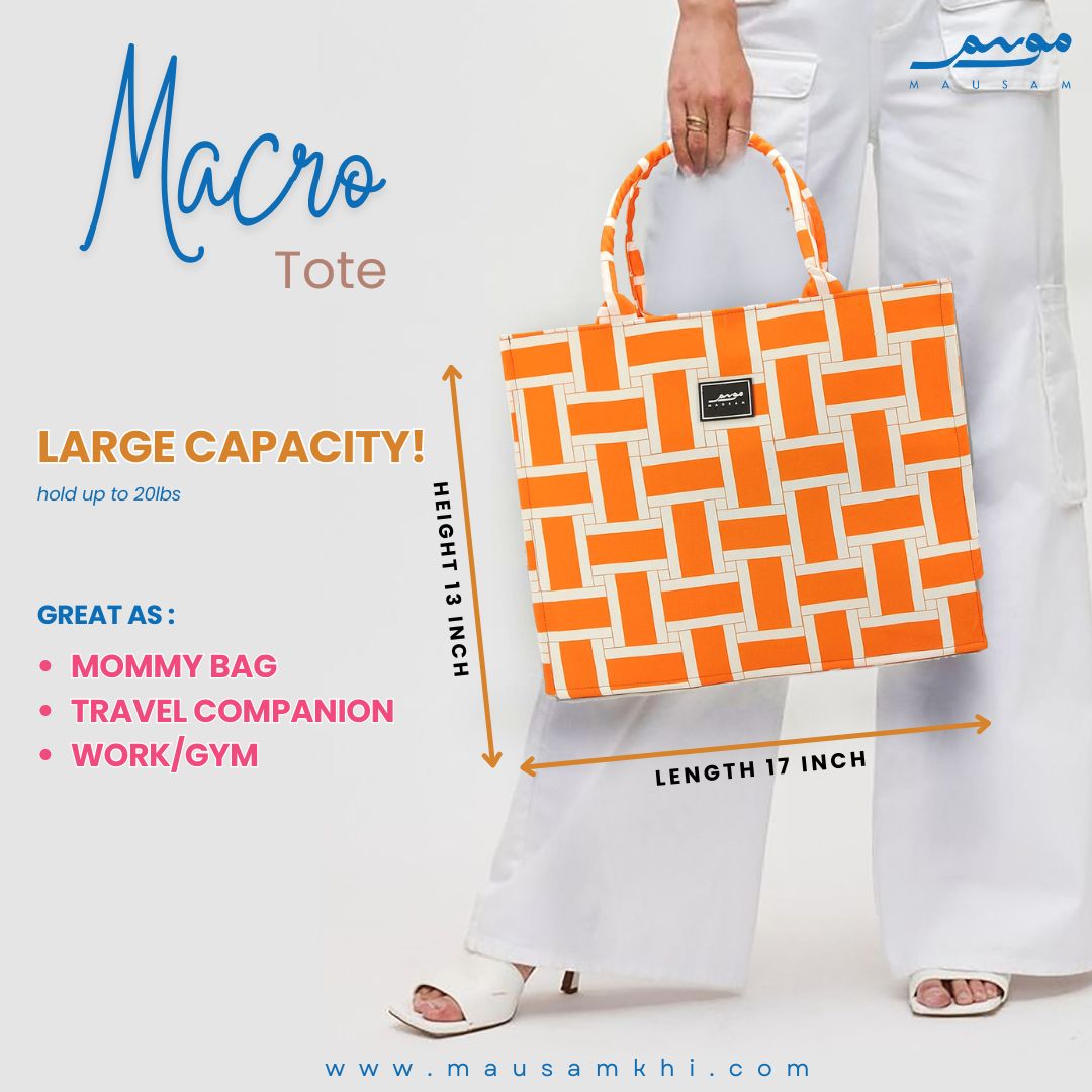 ORANGE WAFFLE (LARGE TOTE BAG)