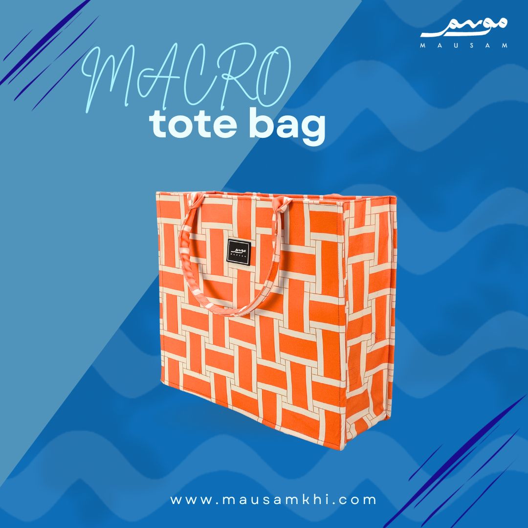 ORANGE WAFFLE (LARGE TOTE BAG)