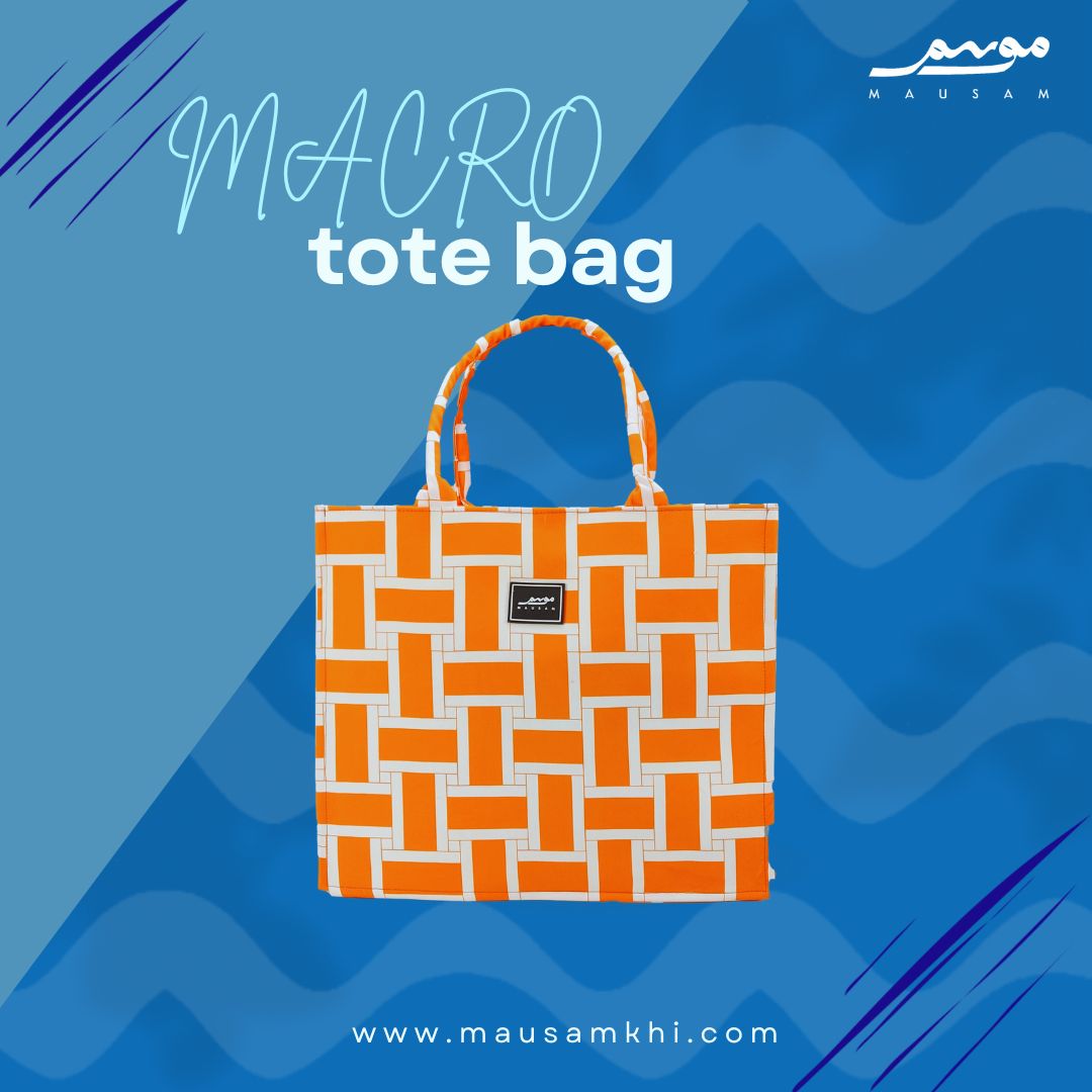 ORANGE WAFFLE (LARGE TOTE BAG)