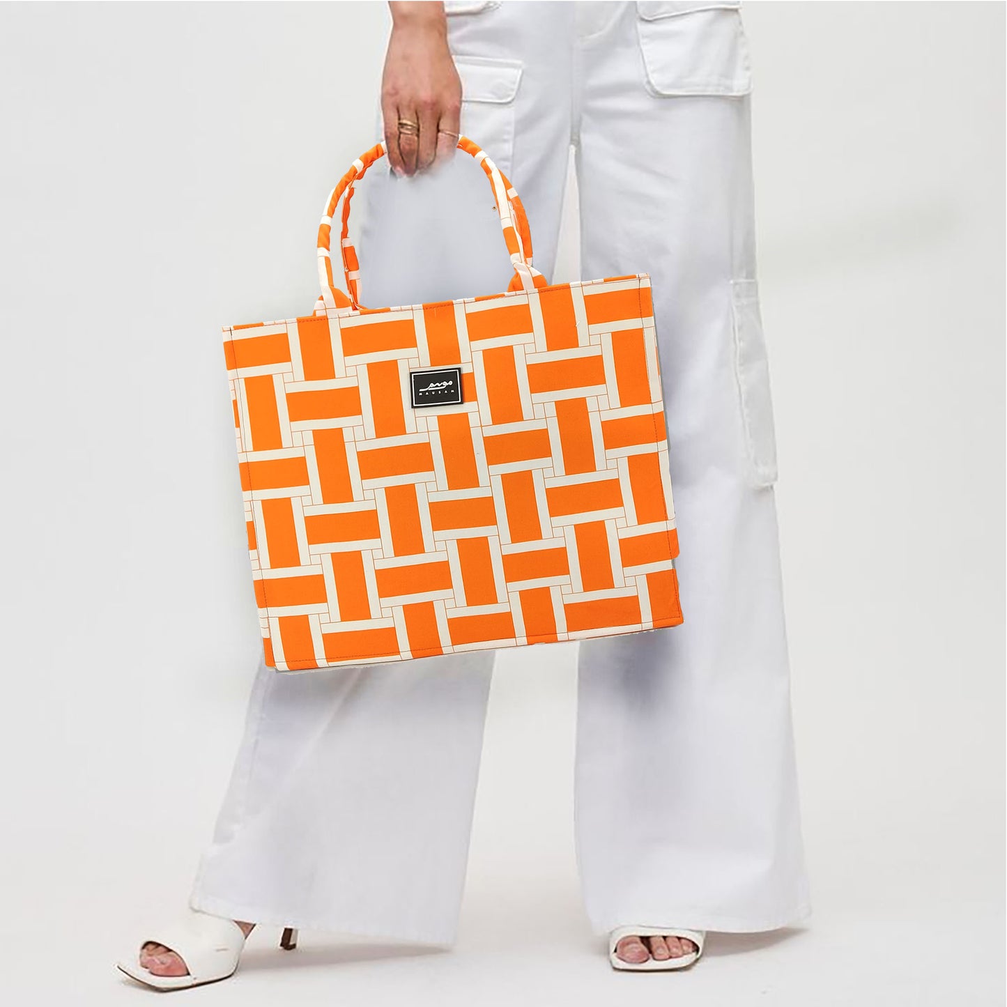 ORANGE WAFFLE (LARGE TOTE BAG)