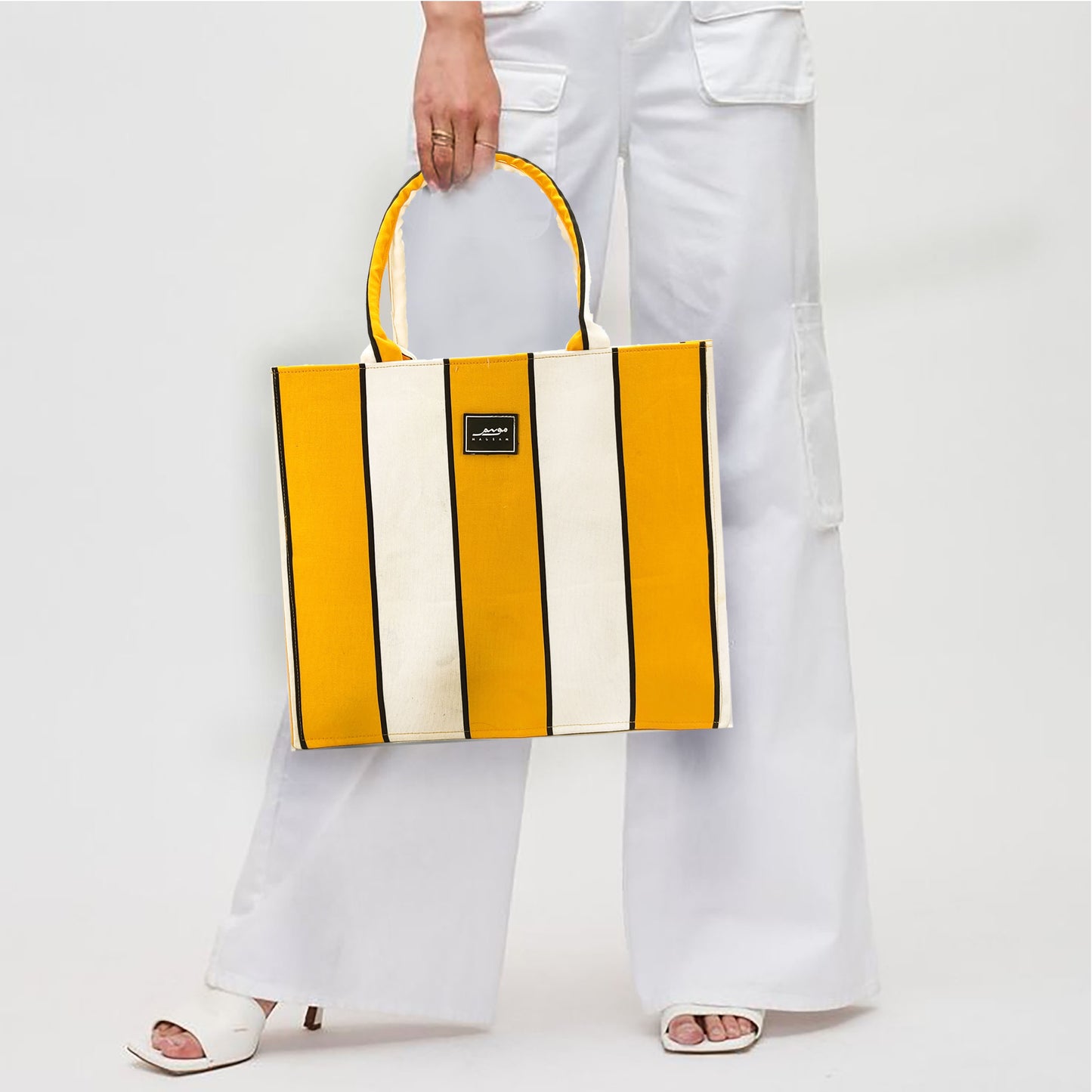 Y&B STRIPES (LARGE TOTE BAG)